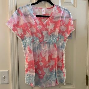 NWT Target Cat & Jack Watercolor Swimsuit Cover Dress Size Medium 7/8